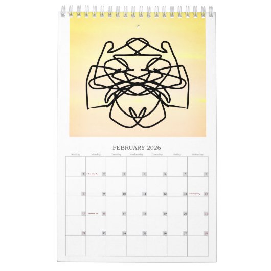 art line calendar kalender (Feb 2026)