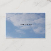 Art Logo 2019 Blue Sky Visitekaartje met witte wol (Voorkant)