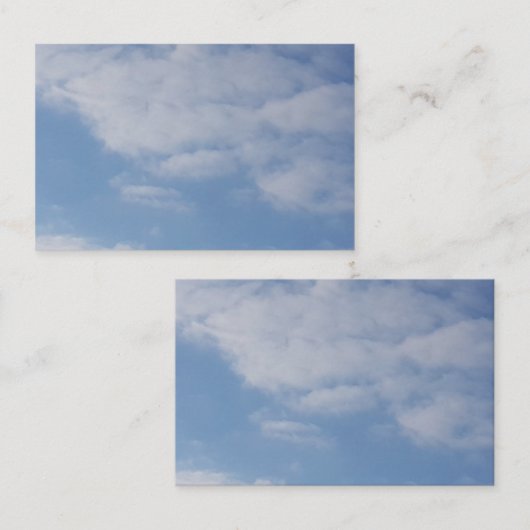 Art Logo 2019 Blue Sky Visitekaartje met witte wol (Voorkant / Achterkant)