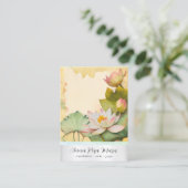 *~* Art Lotus 4    PHOTO Nature Flowers QR AP67 Visitekaartje (Staand voorkant)