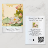 *~* Art Lotus 4    PHOTO Nature Flowers QR AP67 Visitekaartje (Voorkant / Achterkant)