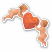 Art Lover Expressionist Cupid Valentine Sticker (Voorkant)