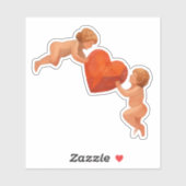 Art Lover Expressionist Cupid Valentine Sticker (Vel)