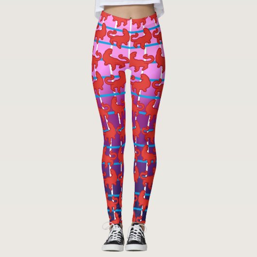 Art Lover Schattigee Tijger Leggings (Voorkant)