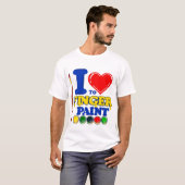 Art Lover T-shirt – I Heart Finger Paint (Voorkant volledig)