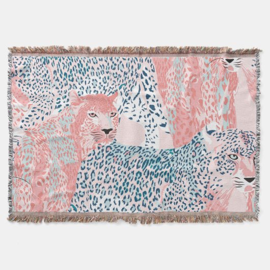 Art Luipaard Abstract Dierenpatroon Deken (Voorkant)