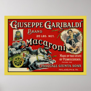 Art Macaroni Label Poster