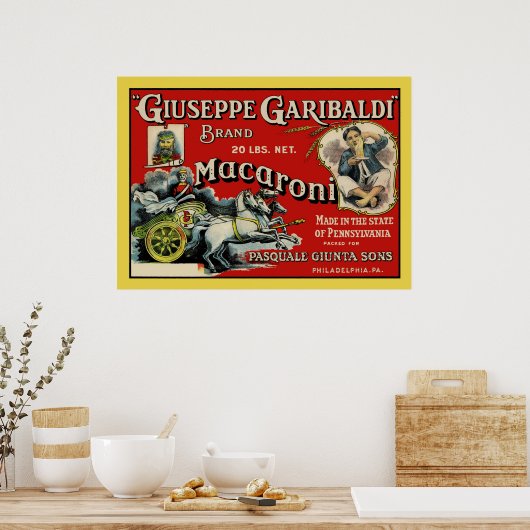  Art Macaroni Label Poster (Keuken)