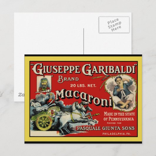 Art Macaroni Label Poster Briefkaart (Voorkant / Achterkant)