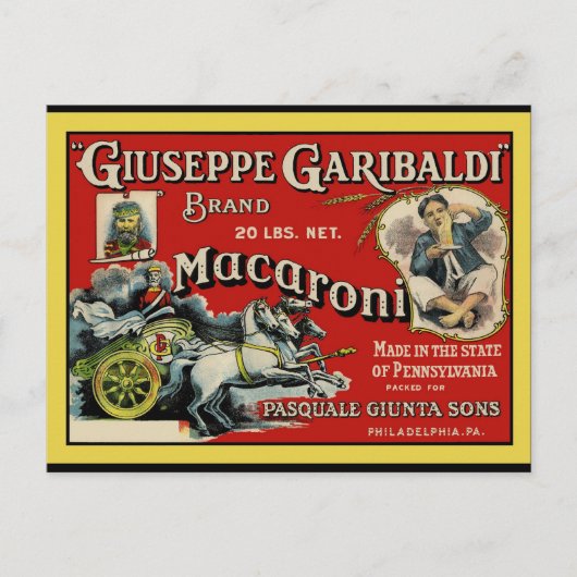 Art Macaroni Label Poster Briefkaart (Voorkant)