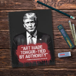 Art Made Tongue-Tied Shakespeare Quote Graffiti Notitieboek