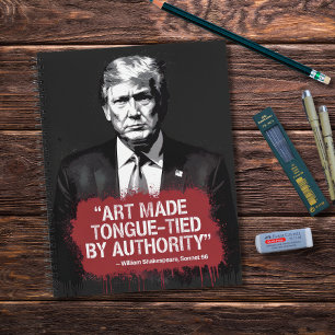Art Made Tongue-Tied Shakespeare Quote Graffiti Notitieboek