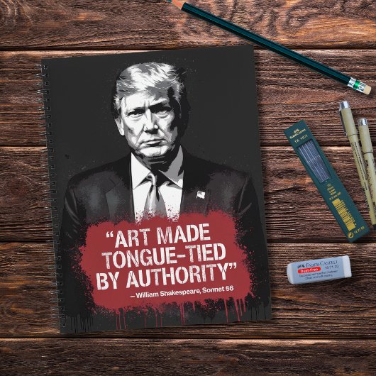 Art Made Tongue-Tied Shakespeare Quote Graffiti Notitieboek
