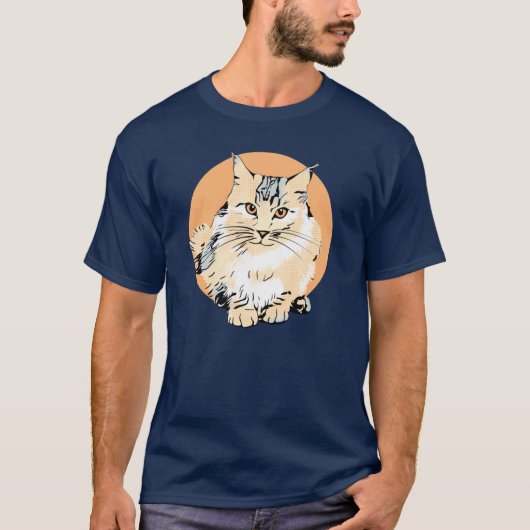 Art Main Coon Cat grafisch ontwerp Oversized T-shirt (Voorkant)