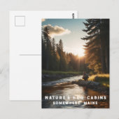 *~* Art Man Vist Stream Natuur AP49 Briefkaart (Voorkant / Achterkant)