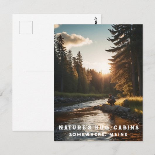 *~* Art Man Vist Stream Natuur AP49 Briefkaart (Voorkant / Achterkant)