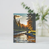 *~* Art Man Vist Stream Natuur AP49 Briefkaart (Staand voorkant)