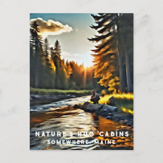 *~* Art Man Vist Stream Natuur AP49 Briefkaart (Voorkant)