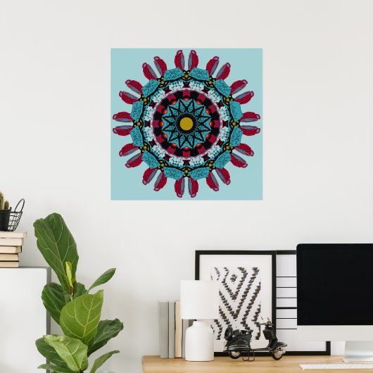 Art Mandala Poster (Thuiskantoor)