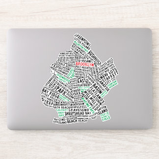 Art Map van Brooklyn New York City Sticker