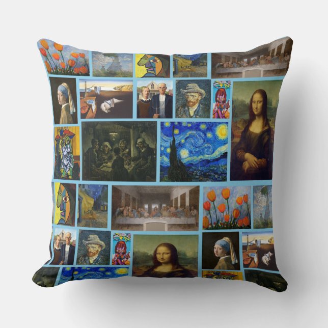 Art Masterpieces, Blue Kussen (Voorkant)