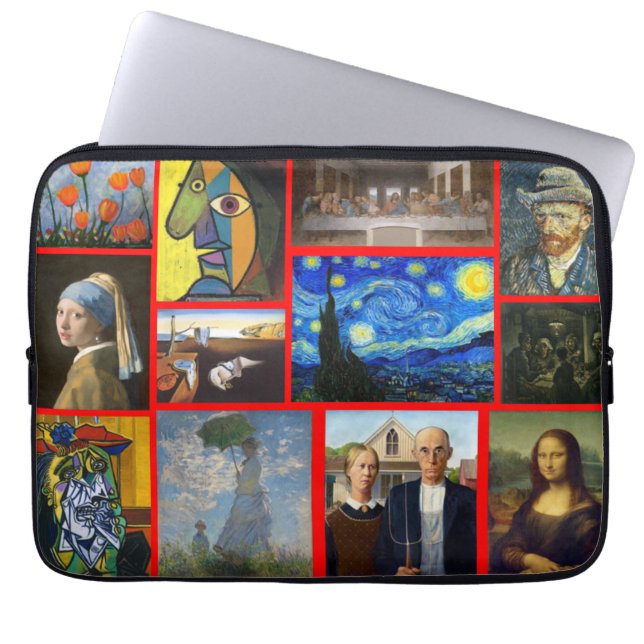 Art Masterpieces, Red Laptop Sleeve (Voorkant)