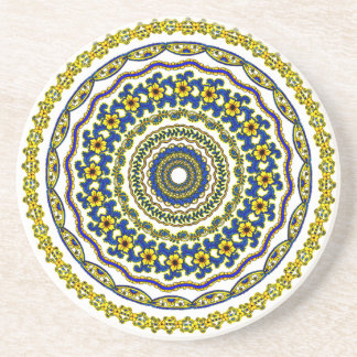 art meditation mandala coaster zandsteen onderzetter