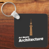 Art Meets Architecture Architect Art Illustration Sleutelhanger (Voorkant)