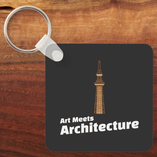 Art Meets Architecture  Architect Art Illustration Sleutelhanger (Voorkant)