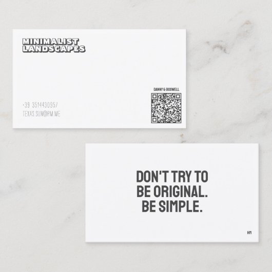 ART-minimalistisch Visitekaartje (Voorkant / Achterkant)
