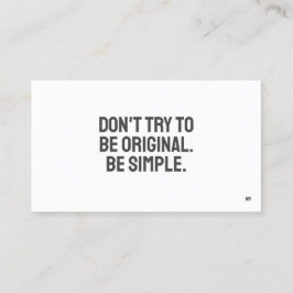 ART-minimalistisch Visitekaartje