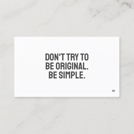 ART-minimalistisch Visitekaartje (Achterkant)