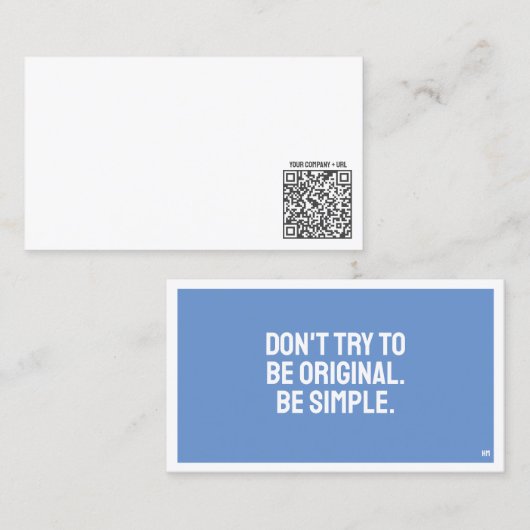 ART Minimalistisch Visitekaartje MINI (Voorkant / Achterkant)