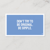 ART Minimalistisch Visitekaartje MINI (Achterkant)