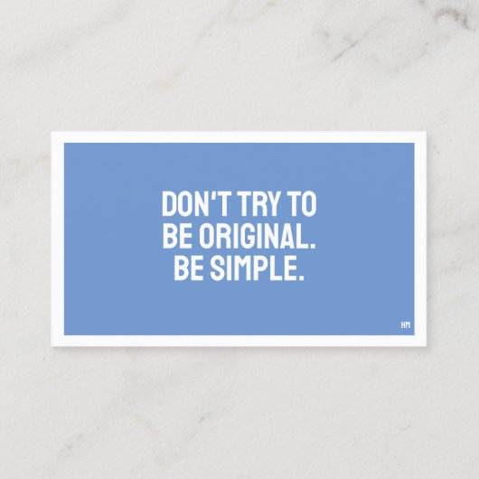 ART Minimalistisch Visitekaartje MINI (Achterkant)