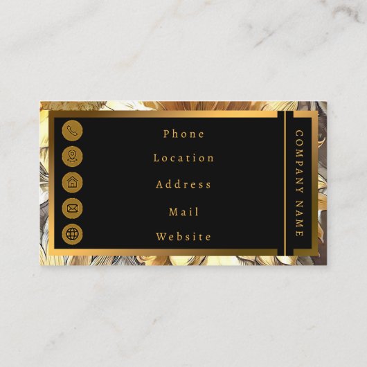 Art Moderne zonnebloemen op Collecties in het veld Visitekaartje (Achterkant)