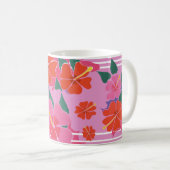 Art Mok: Hibiscus Pink Koffiemok (Voorkant rechts)