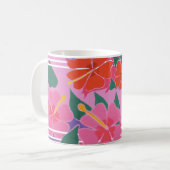 Art Mok: Hibiscus Pink Koffiemok (Voorkant links)