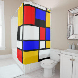 Art Mondrian Douchegordijn