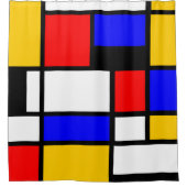Art Mondrian Douchegordijn (Voorkant)