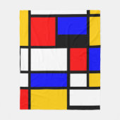 Art Mondrian Fleece Deken (Voorkant)