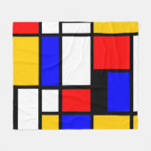 Art Mondrian Fleece Deken (Voorkant (Horizontaal))