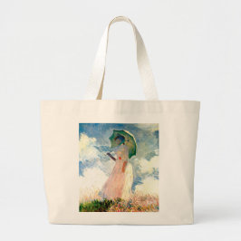 Art Monet "Vrouw met roze mossel" Grote Tote Bag