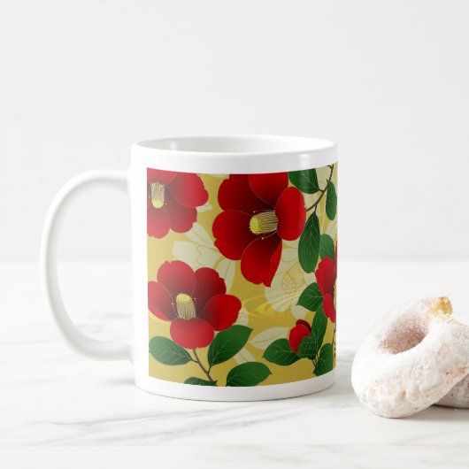 Art Mug "camellia” Koffiemok (Met donut)
