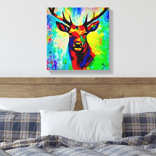 Art Mural en Acrylica majestueus - Proud sta Canvas Afdruk (Insitu (Slaapkamer))