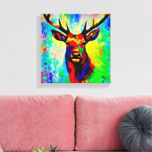 Art Mural en Acrylica majestueus - Proud sta Canvas Afdruk (Insitu (Woonkamer))