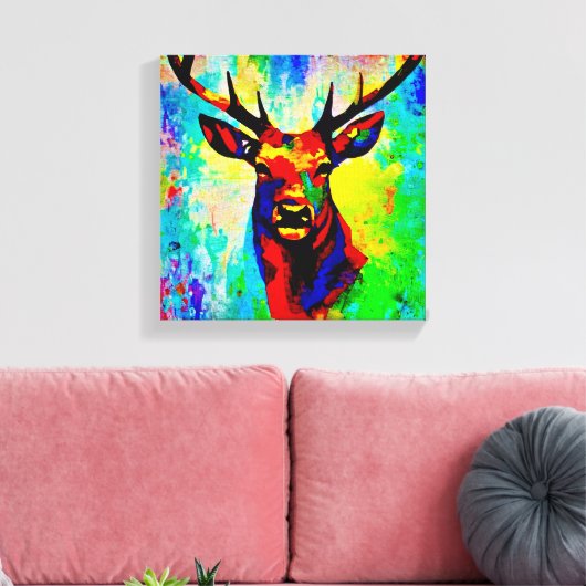 Art Mural en Acrylica majestueus - Proud sta Canvas Afdruk (Insitu (Woonkamer))