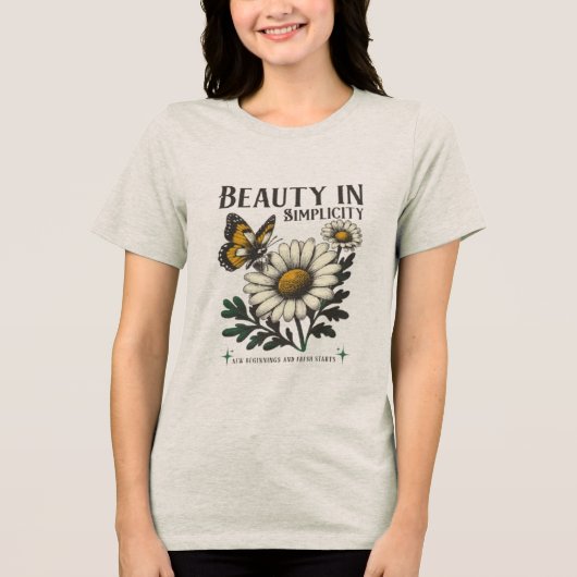 art nature beauty in simplicity Tri-Blend shirt (Voorkant)