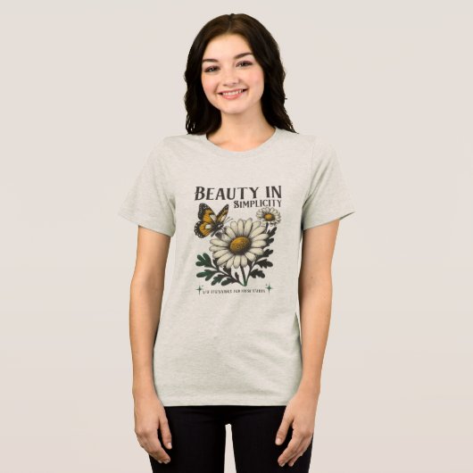 art nature beauty in simplicity Tri-Blend shirt (Voorkant volledig)