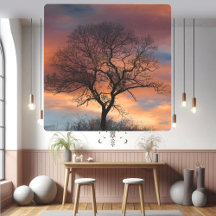 Art Natuur Scenery Tree Silhouette Muurdecoratie C